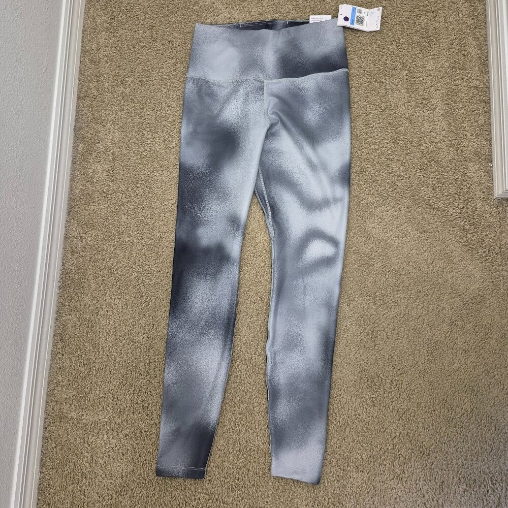 Nike One Dri‑FIT High‑Rise Tight‑Fit Full‑Length Leggings - Gray Ombre Print - M